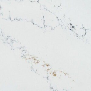 Vista Unica Quartz from Forum Quartz. This is a Close Up showing the cool and warm marble effect of this quartz color