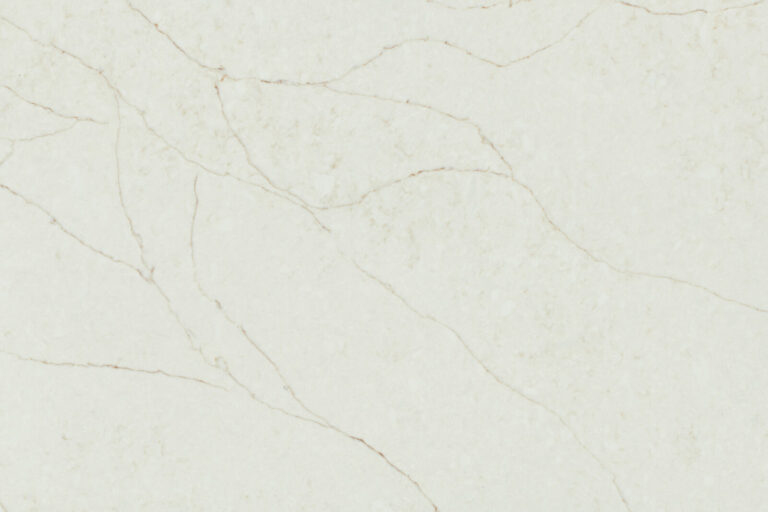 Salerno is a warm toned white marble looking quartz. Best used on countertops or vertical applications in the kitchen and bathroom.